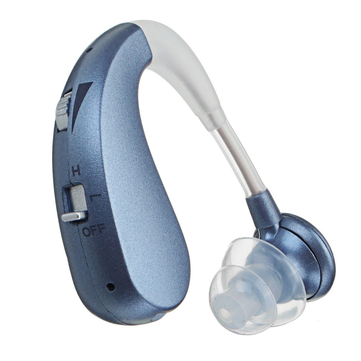 Digital Rechargeable Hearing Aids Acousticon Amplifier Audiphone Behind Ear Sound Light Blue Hearing Aid - Tophatter Daily Deals